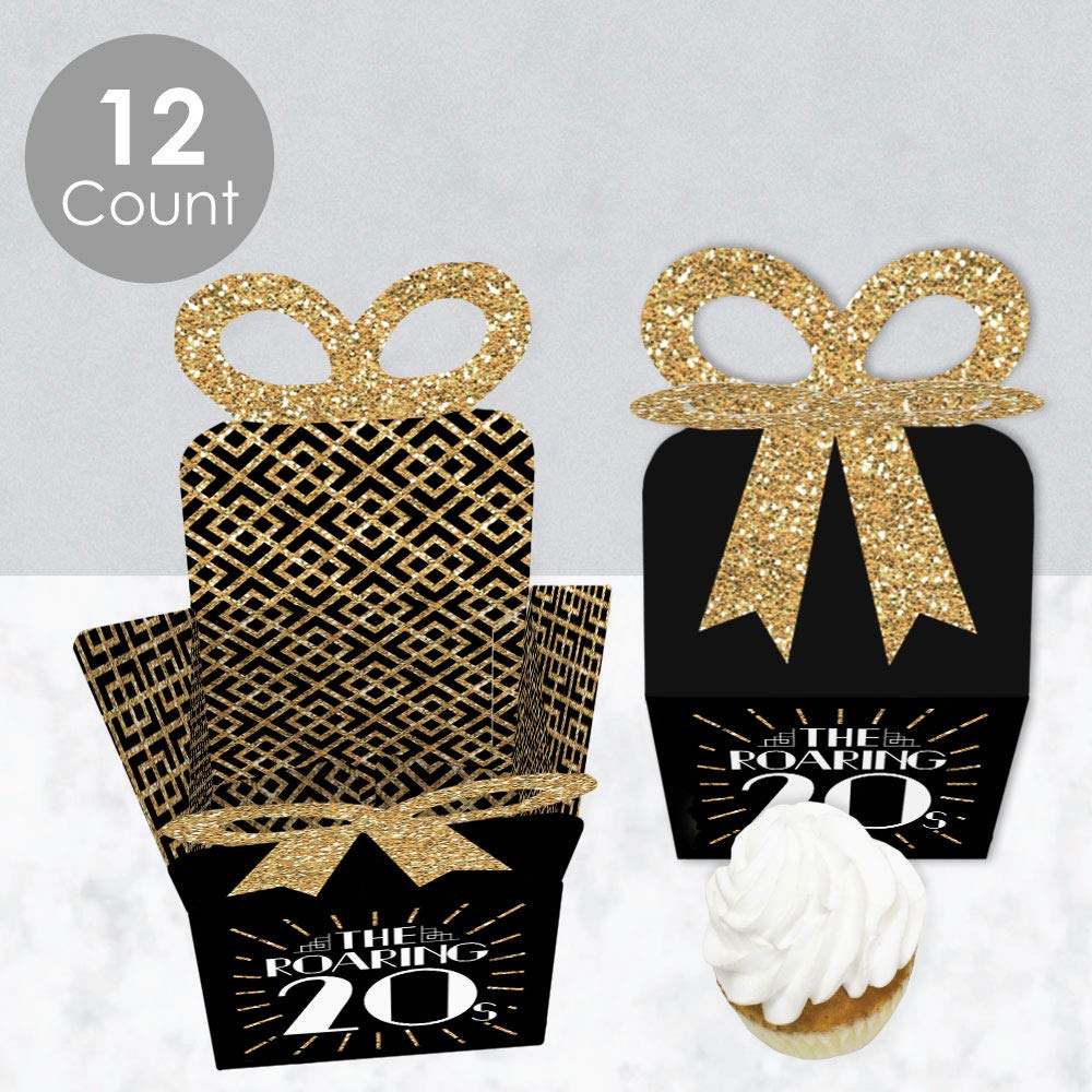 Roaring 20s Art Deco Gift Boxes - Set of 12 for Jazz Party Favors
