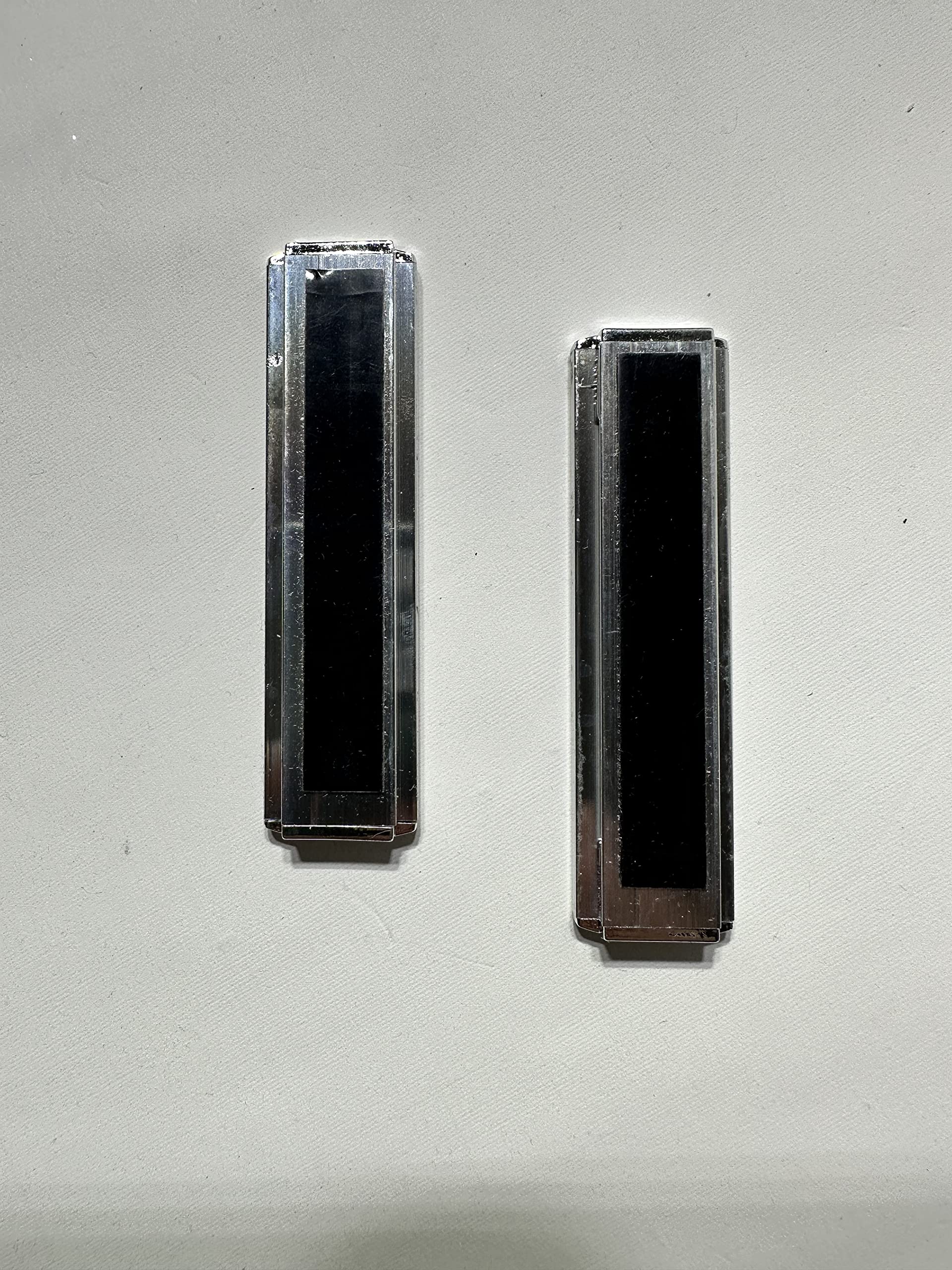Chrome Mirror Wardrobe Door Handles - 2-Pack Stick-On Self-Adhesive Cabinet Pulls for Bedroom Closet & Bathroom Vanity