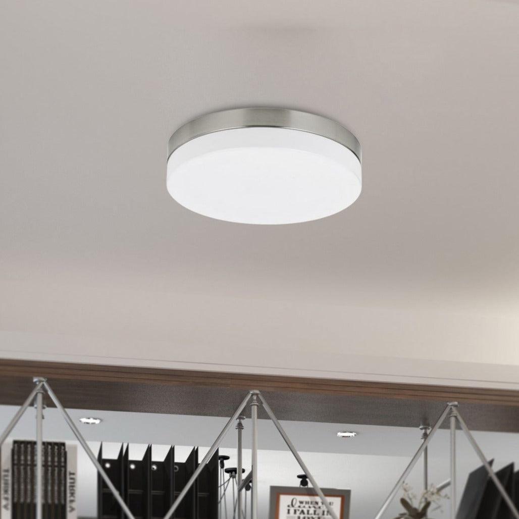 Cal Lighting 12W Integrated LED Dimmable Ceiling Flush Mount Light Fixture - Modern Round Flush Mount Lighting for Bedroom, Kitchen, Hallway & Closet (Warm White 3000K)