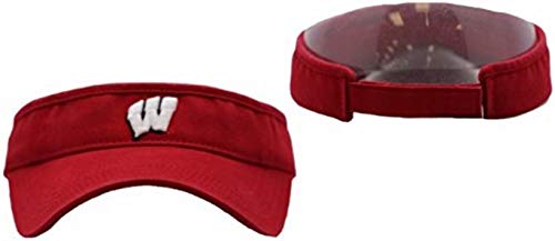 Badgers Wormburner Red Velcro Back Visor - Adjustable Baseball Cap for Golf, Running & Outdoor Activities