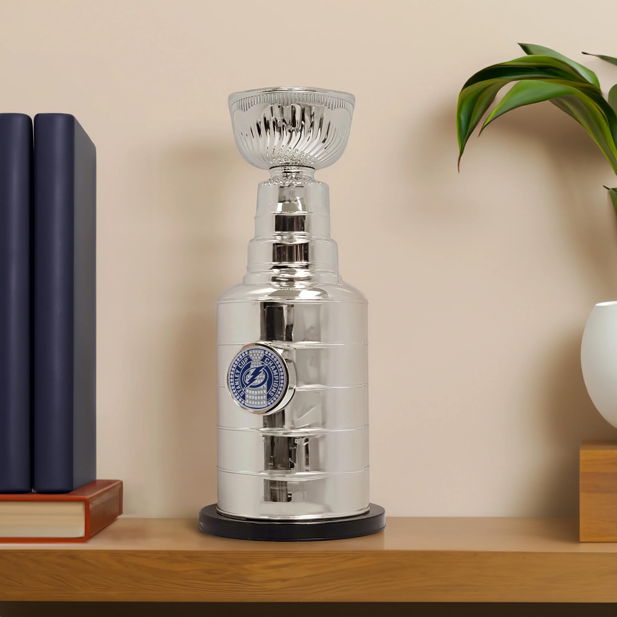 Tampa Bay Lightning Stanley Cup Coin Bank - Sports Decor with Trimflexx - Perfect for Hockey Fans & Collectors - Great Gift for NHL Enthusiasts
