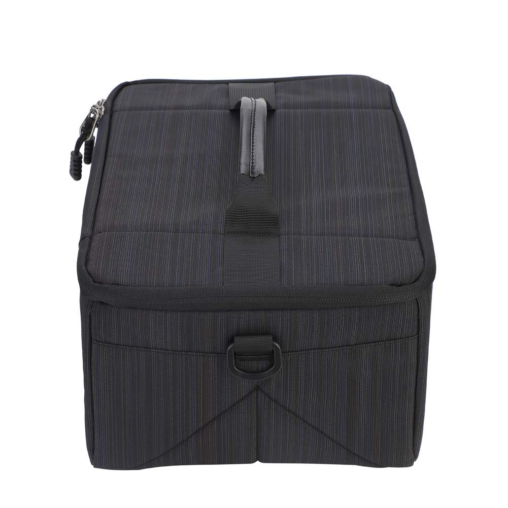 ANGGREK Portable Protective Camera Lens Case with Insert Partition & Handle - Durable Pouch for DSLR Lens Accessories (Black) - Perfect for Travel, Photography & Outdoor Shooting