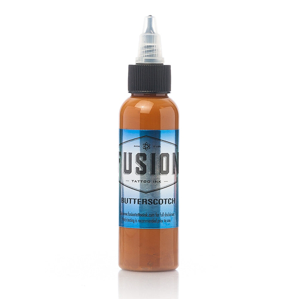 Premium Butterscotch Fusion Tattoo Ink - 1oz Bottle for Professional Tattoo Artists & Body Art Enthusiasts - Ideal for Realism, Shading & Color Blending