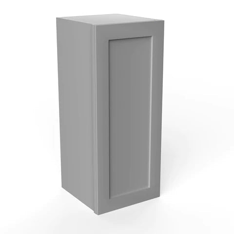 30 Inch Wall Cabinet - 12W x 30H x 12D Grey Shaker Style Kitchen Storage - Perfect for Bathroom, Laundry Room & Garage Organization