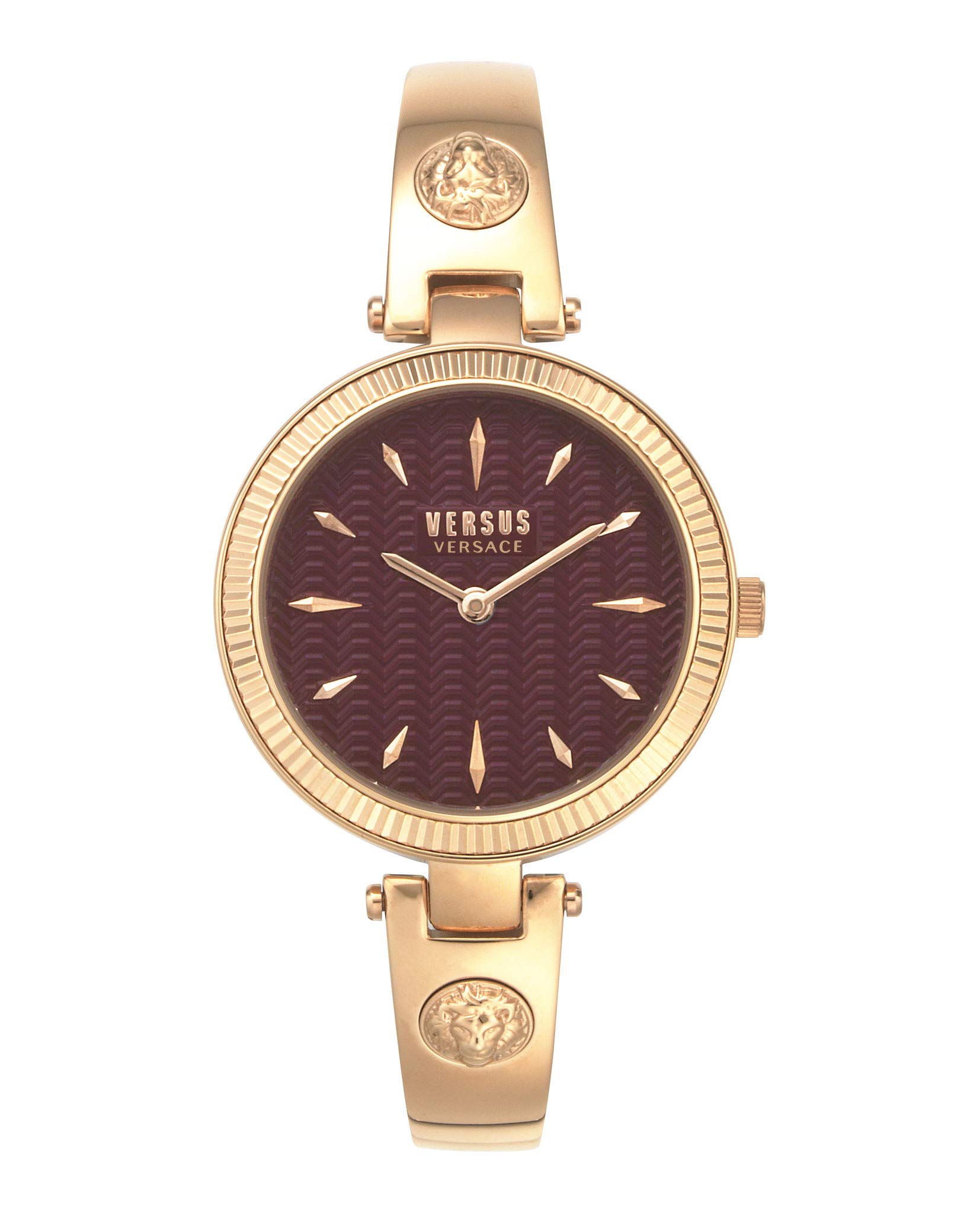 Versus by Versace Women's Brigitte Rose Gold Quartz Watch with Leather Strap - 11.5mm Casual Timepiece (Model VSPEP0419) - Perfect for Everyday Wear, Office & Special Occasions