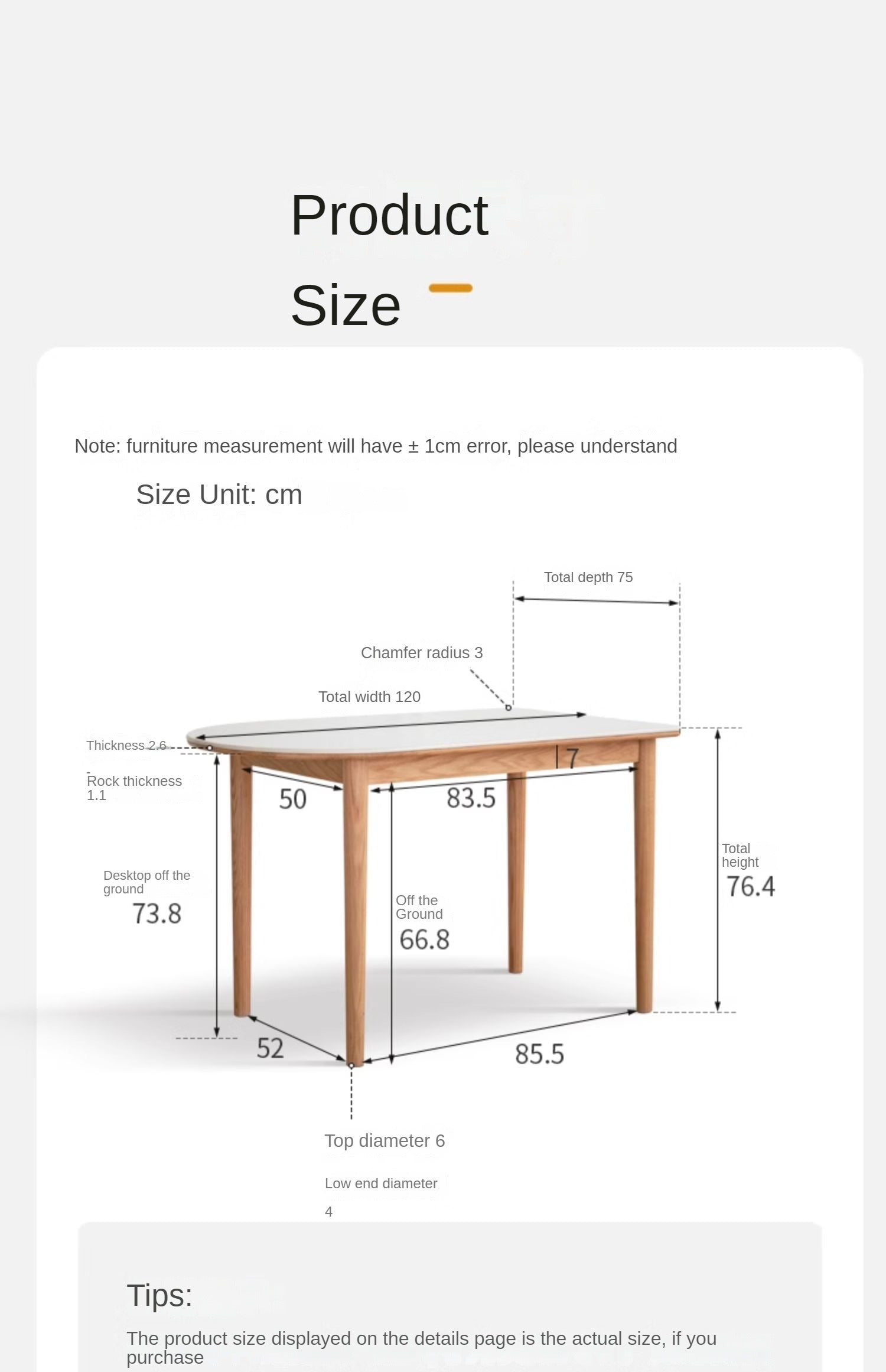 Solid Oak Wood Rock Slab Semi-Circular Dining Table - Rustic Modern Farmhouse Style for Kitchen, Dining Room & Outdoor Patio