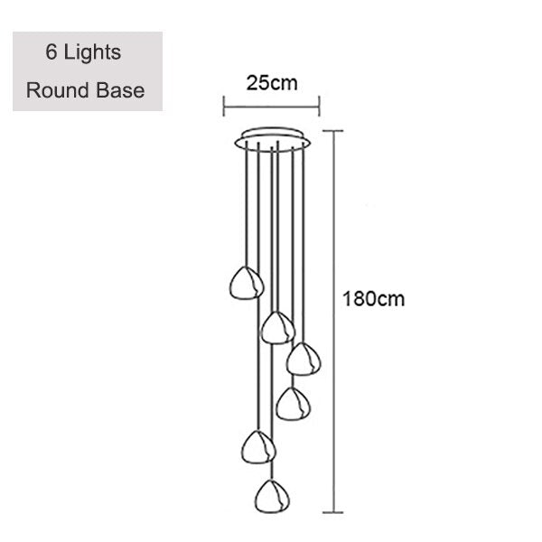 Modern Nordic LED Pendant Light - Crystal Ball Chandelier with High Rotation for Staircase & Living Room Lighting | Elegant Home Decor for Dining Room, Bedroom & Entryway