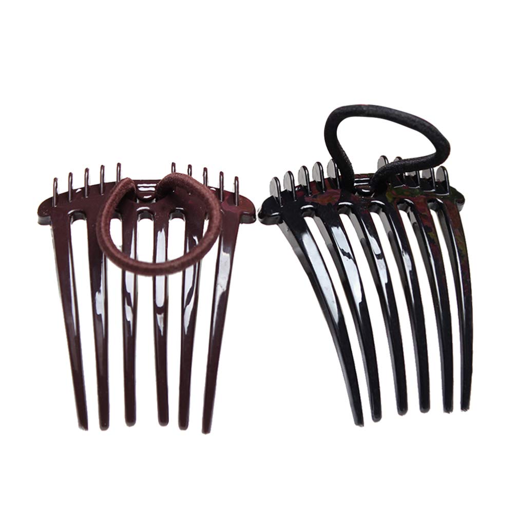 Lurrose 4pcs Hair Donut Bun Maker Ponytail Styling Comb Set - Fluffy Hair Accessories for Women | Perfect for Updos, Braids & Party Hairstyles