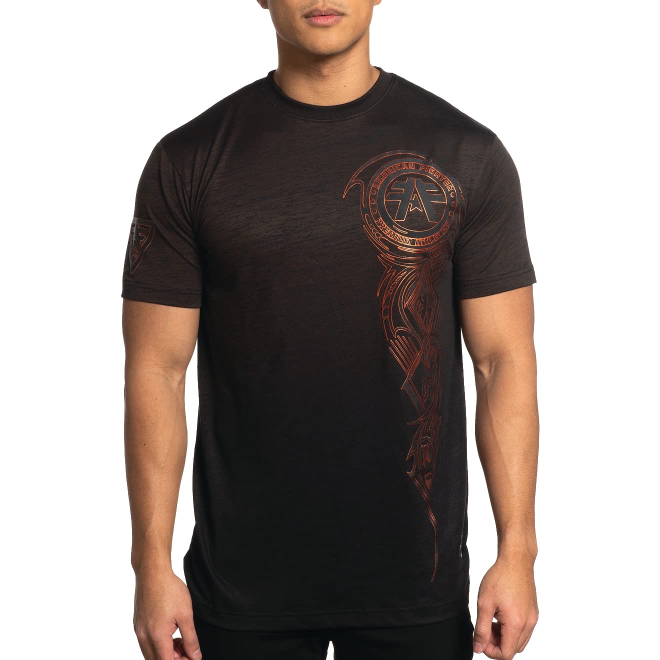 American Fighter Men's Graphic T-Shirt with Foil Print & High-Density Ink - Stylish Casual Wear for Street Fashion & Everyday Outfits