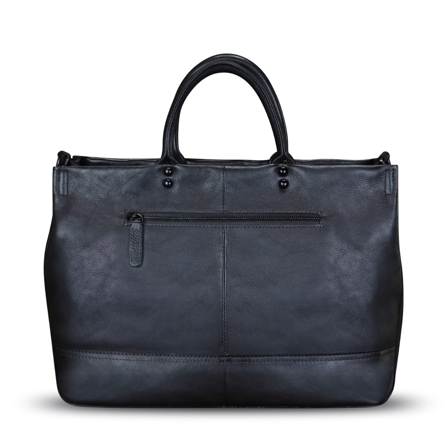Genuine Leather Satchel for Women - Handmade Leather Work Tote Bag with Top Handle & Crossbody Strap - Stylish Handbag Purse for Office, Travel & Everyday Use