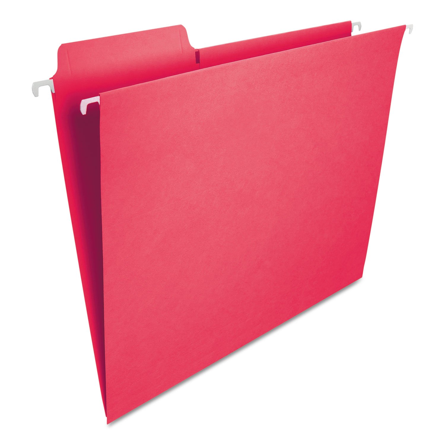 Smead 64096 FasTab Hanging File Folders - Letter Size, Red, 20/Box - Perfect for Office Organization, Filing Cabinets & Document Storage