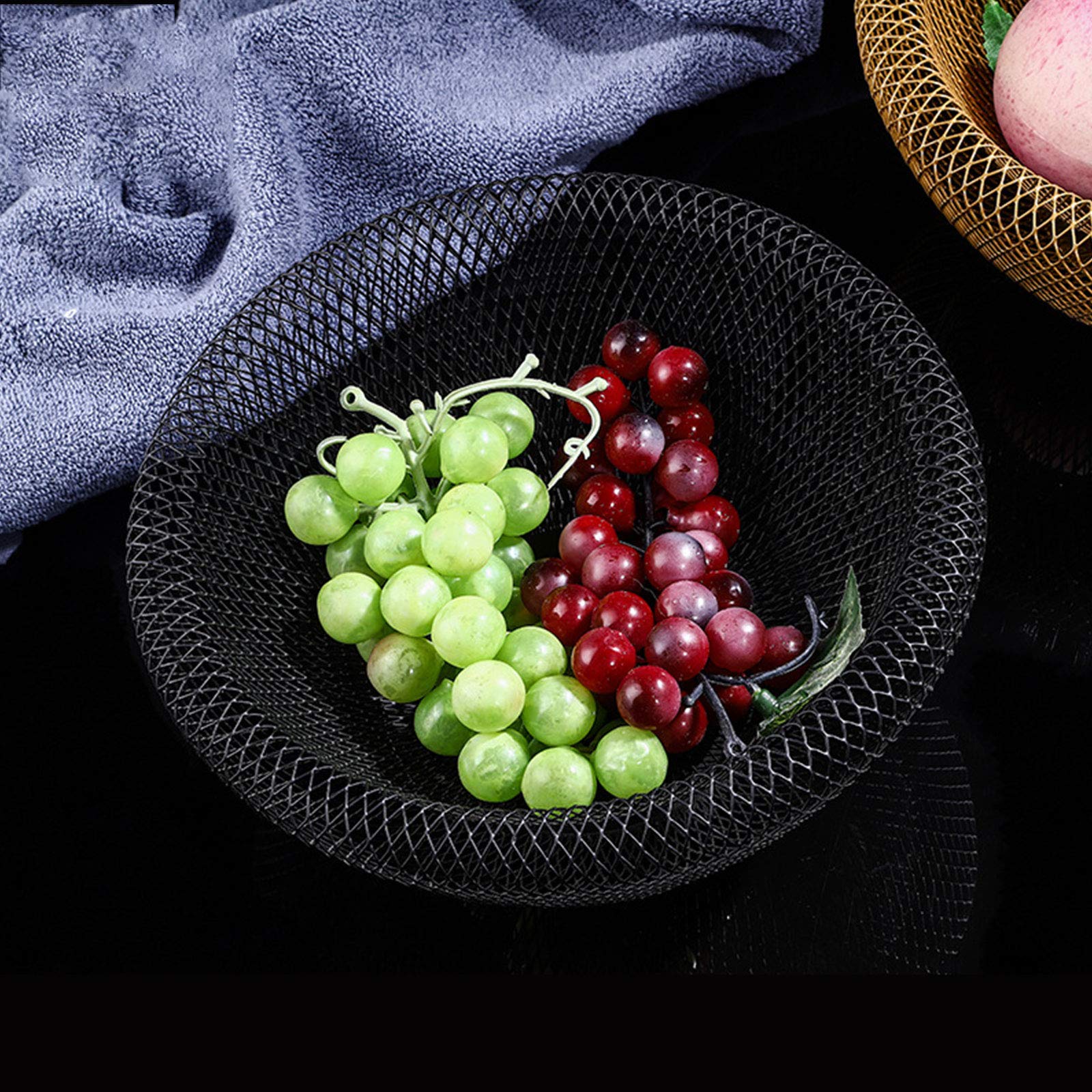 Metal Wire Fruit Basket - Kitchen Counter & Table Decor for Fruits, Snacks