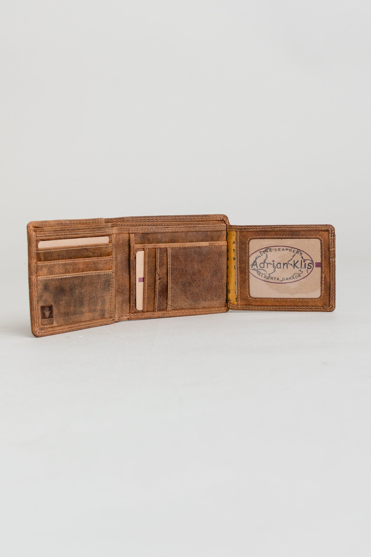 Premium Adrian Klis 213 Genuine Buffalo Leather Billfold Wallet - Slim RFID Blocking Bifold for Men's Everyday Carry & Business Use