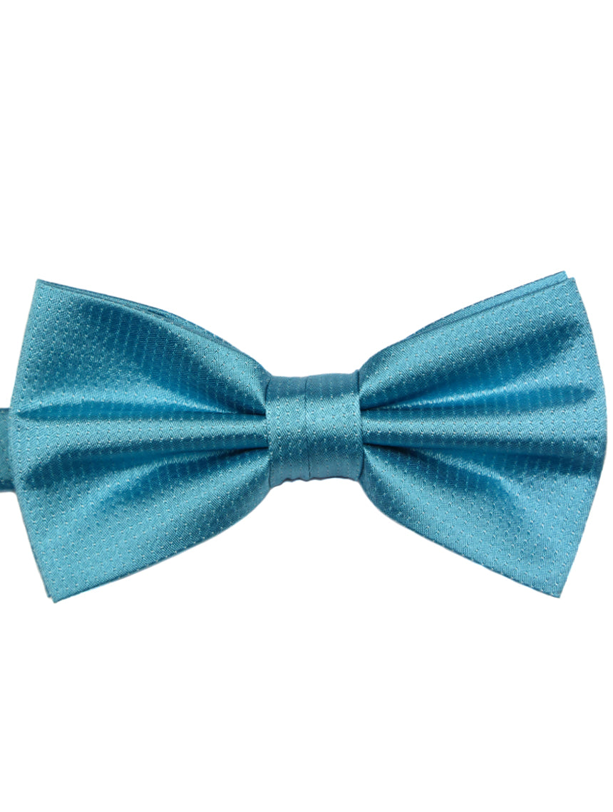 DÉCLIC Classic Microdot Bow Tie for Men - Stylish Aqua Blue Necktie for Weddings, Parties & Formal Events