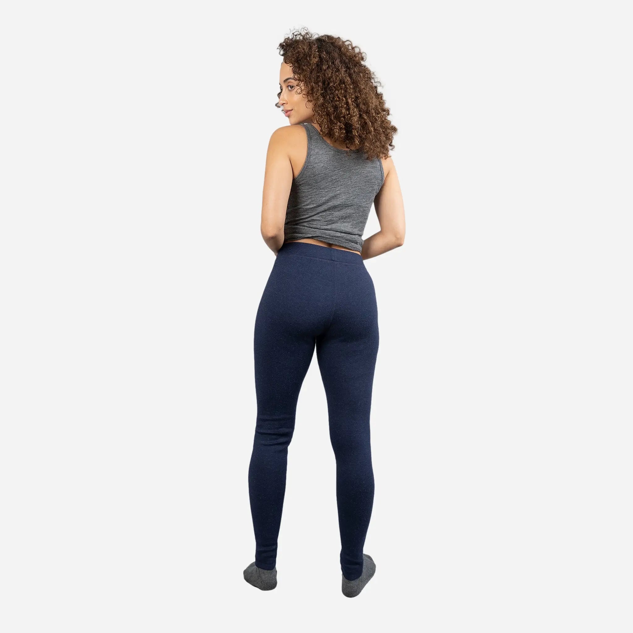 Women's Alpaca Wool Leggings - 420 Midweight Thermal Base Layer for Winter, Hiking & Yoga | Soft & Warm Fleece-Lined Tights for Cold Weather Activities