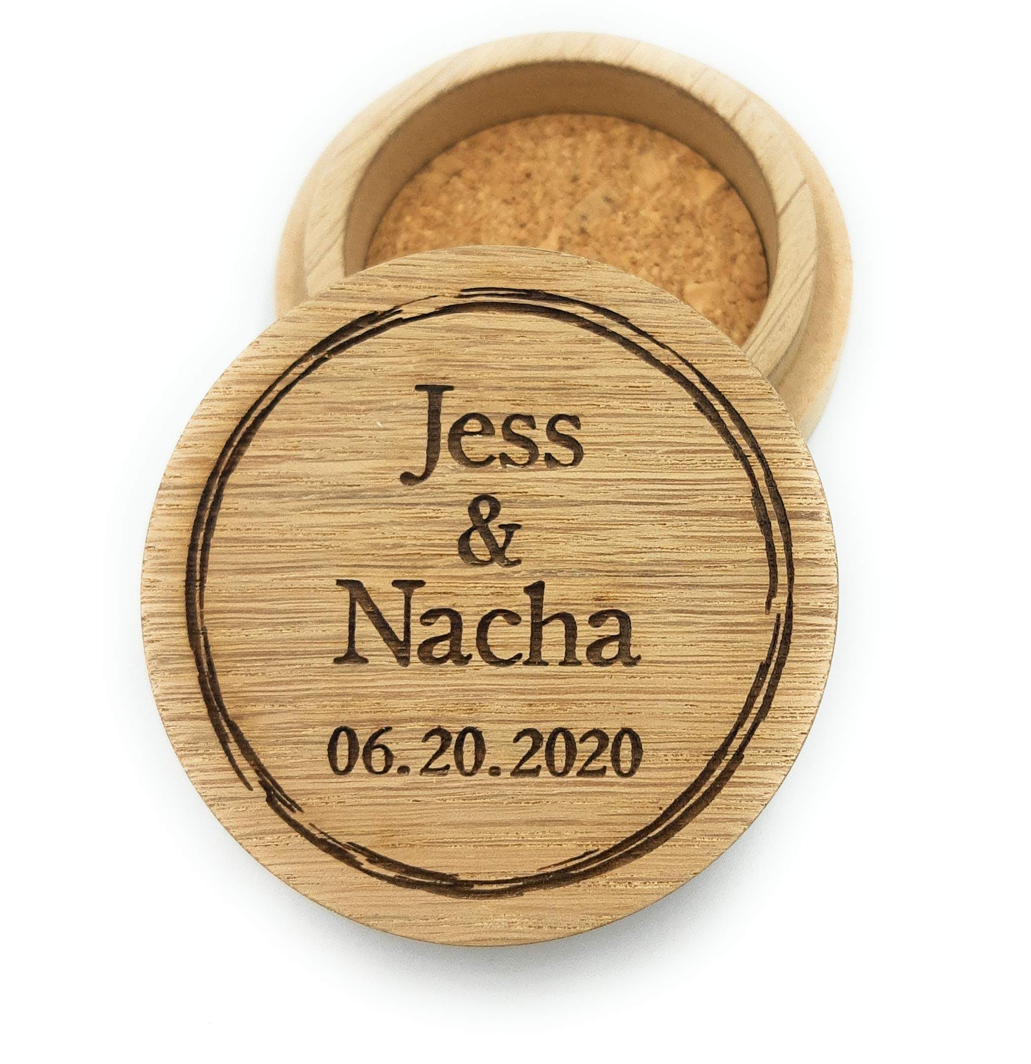 Personalized Wooden Ring Box for Wedding - Custom Engraved Ring Bearer Box with Velvet Lining - Perfect for Proposals, Vows & Special Occasions
