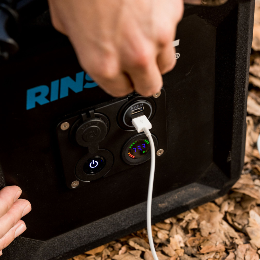 4 Gallon RinseKit Cube Portable Shower - Outdoor Camping, Beach, Hiking & Sports Gear - Compact Water Sprayer for RVs, Boats & Pets