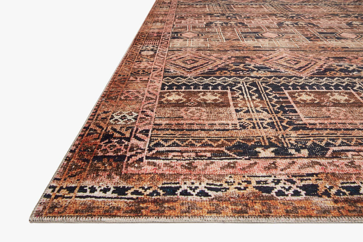 Layla Mocha & Blush Area Rug - Soft Boho Chic Living Room Carpet for Bedroom, Nursery, or Dorm Decor