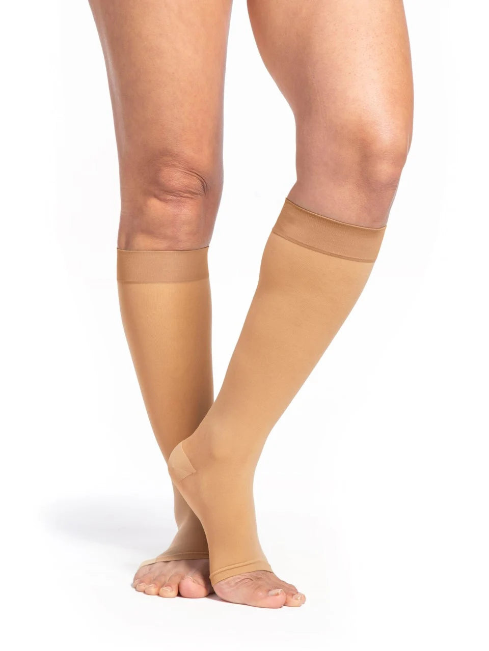 Sigvaris Sheer Calf 20-30 mmHg Women's Open Toe Compression Stockings - Medical Support for Varicose Veins & Swelling Relief - Perfect for Travel, Pregnancy & Daily Wear