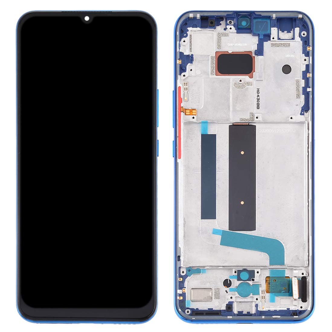 YUNCHAO AMOLED LCD Screen Replacement for Xiaomi Mi 10 Lite 5G - Full Assembly with Frame & Digitizer - High-Quality Display Repair Part for DIY Smartphone Fixing | Perfect for Cracked or Damaged Screens