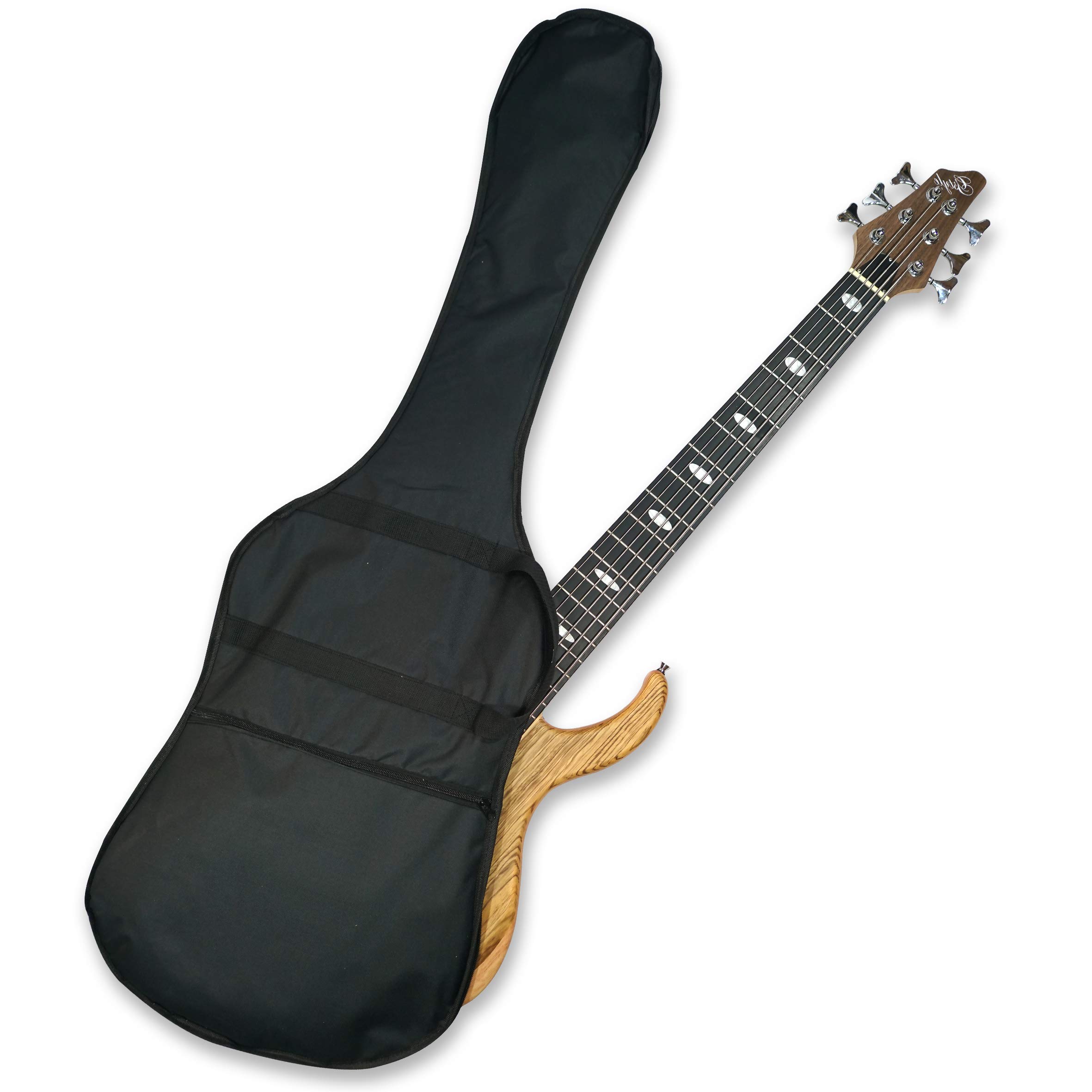 Premium Left-Handed 6-String Electric Bass Guitar - Millettia Laurentii & Okoume Body with Maple Neck - Perfect for Live Performances, Studio Recording & Bass Practice