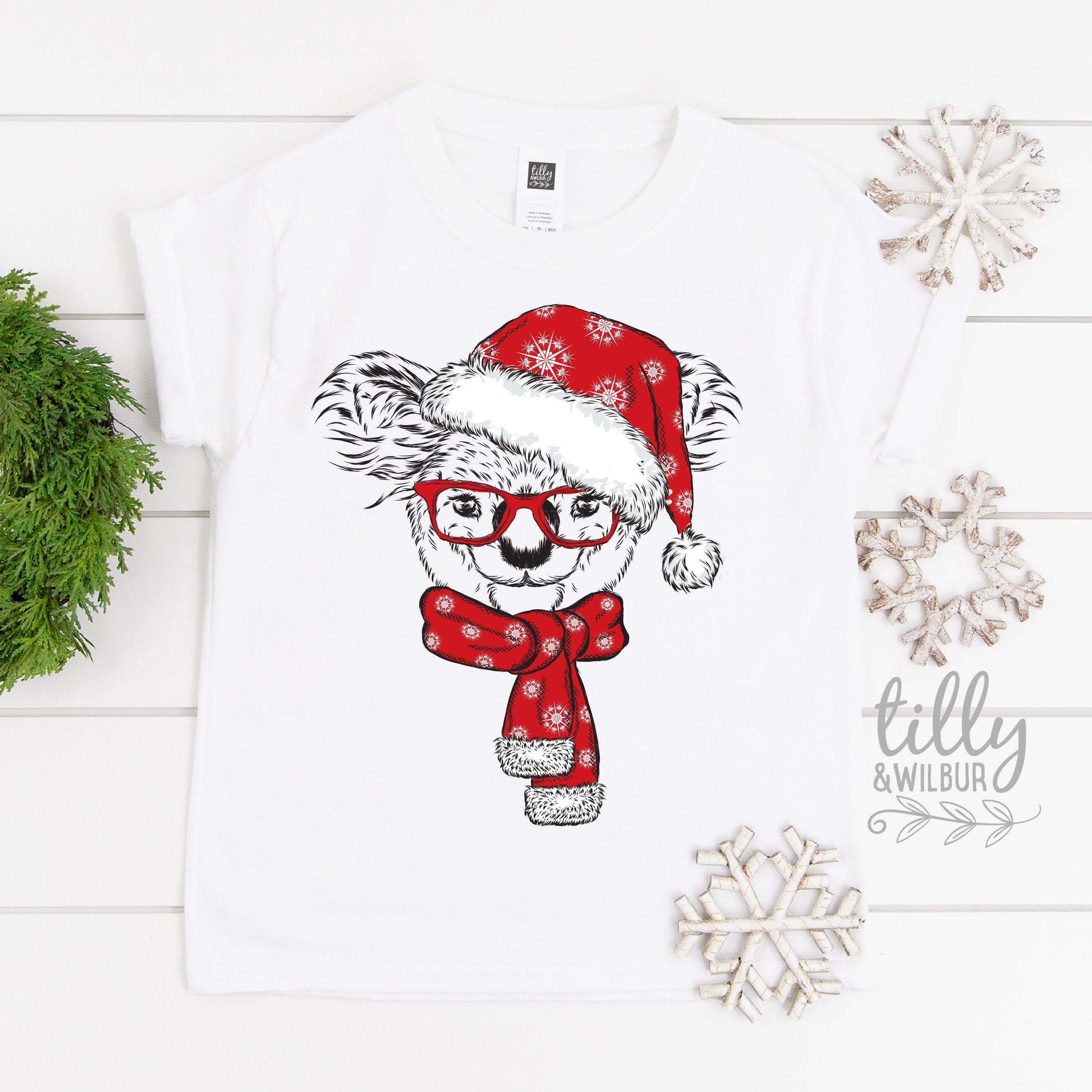 Christmas Koala T-Shirt - Festive Holiday Graphic Tee for Men & Women | Multiple Colors Available | Perfect for Xmas Parties & Gifts