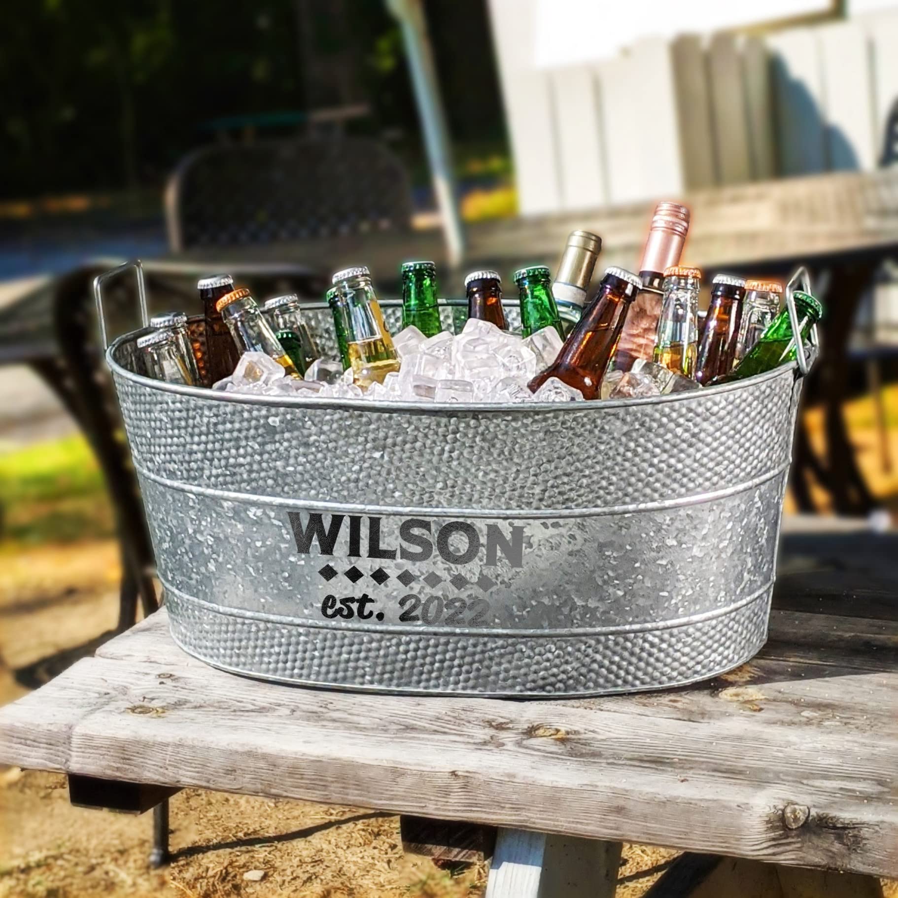 BREKX 25-Quart Personalized Beverage Tub with 13