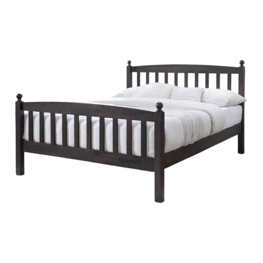 Eden Solid Wood Queen Size Bed Frame - Sturdy Platform Bed with Underbed Storage Space | Perfect for Master Bedrooms, Guest Rooms & Small Apartments