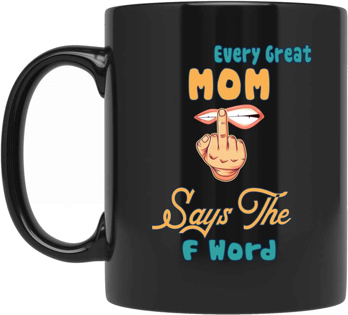 Funny Travel Mug for Mom - Personalized 'Every Great Mom Says The F Word' Coffee Cup - Perfect Mother's Day Gift, Birthday Present & Daily Use for Work, Commute & Travel