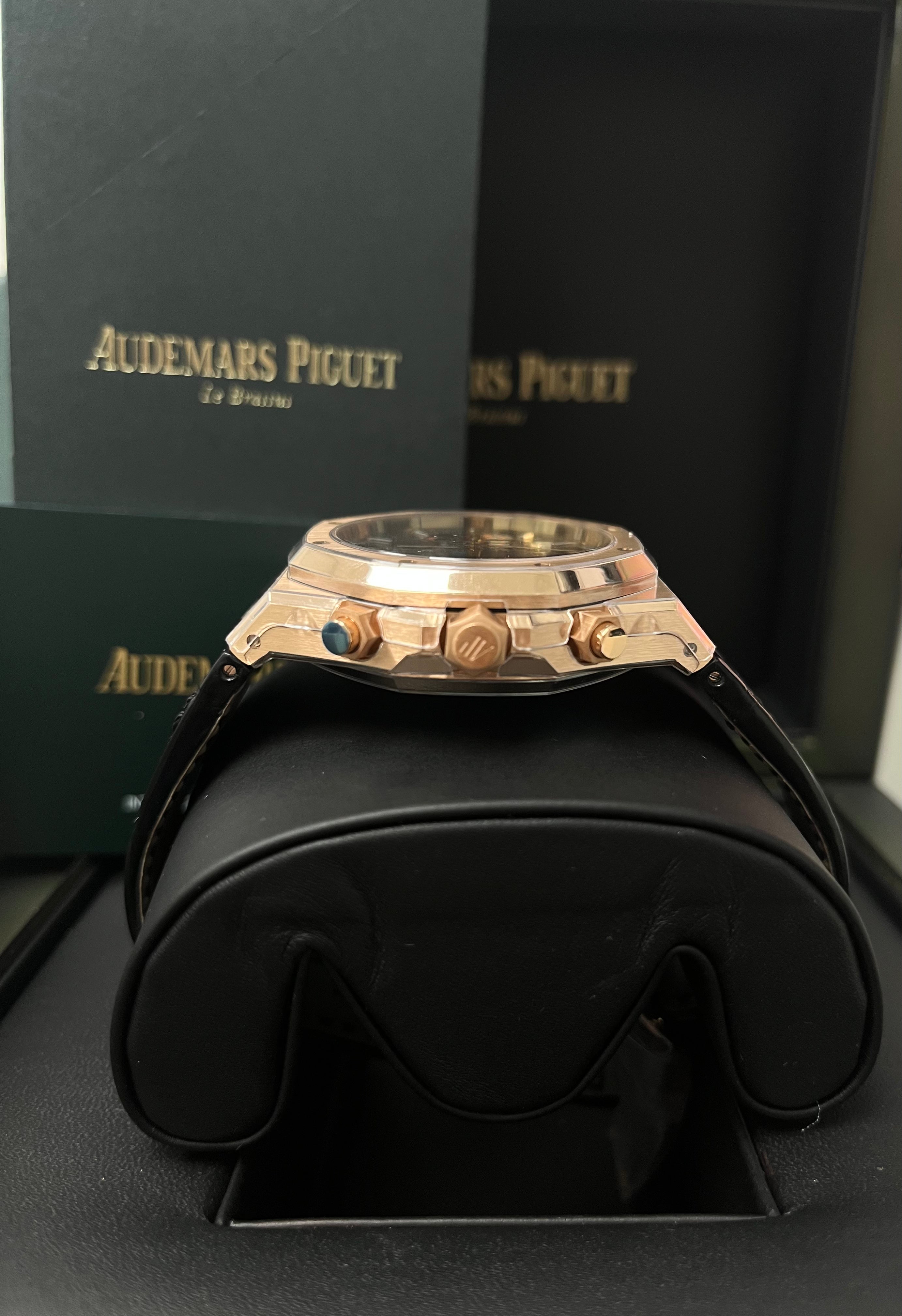 Audemars Piguet Royal Oak Selfwinding Chronograph 50th Anniversary Watch - Black Dial, Black Alligator Strap 26240OR.OO.D002CR.01 | Luxury Men's Timepiece for Business, Gala & Special Occasions