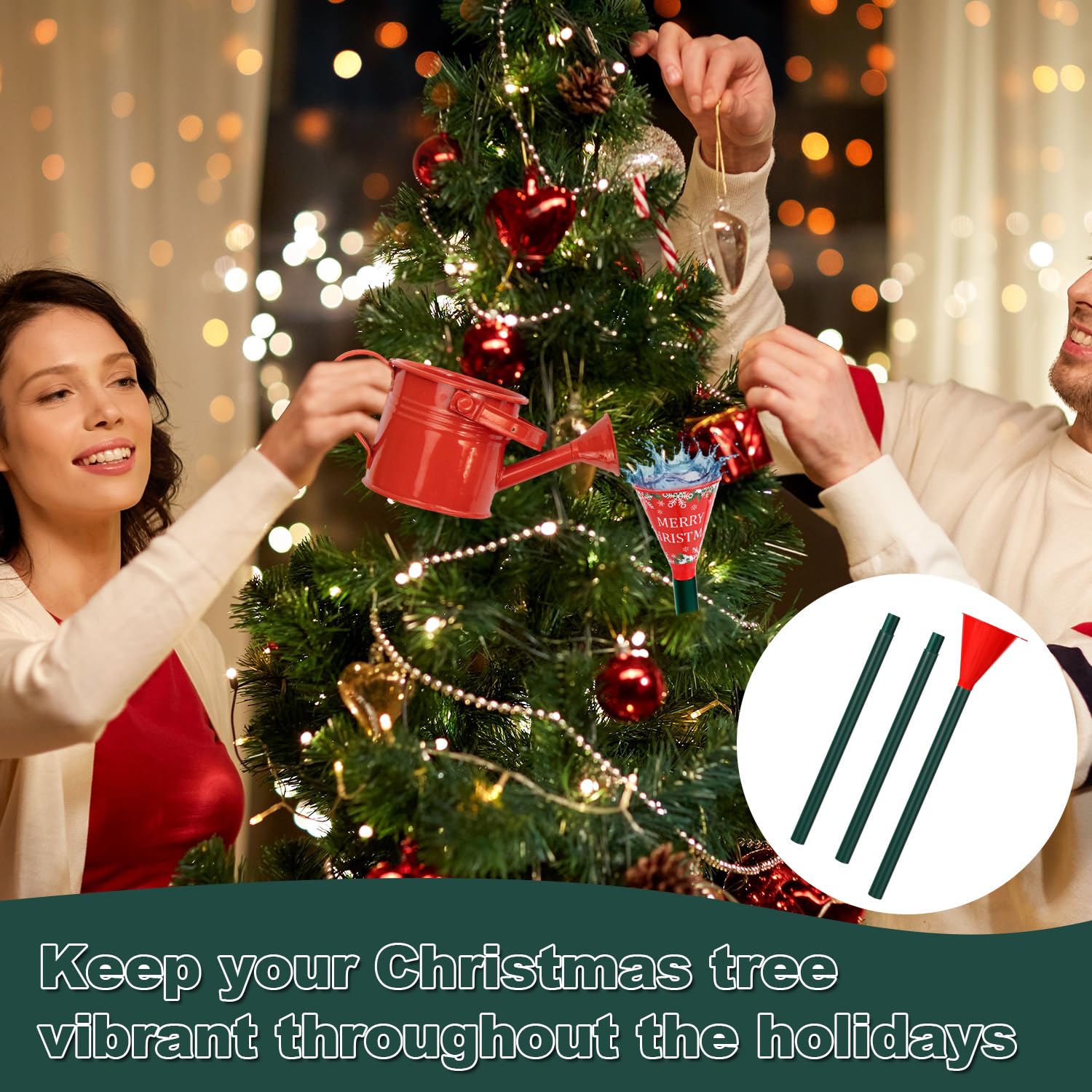 **Christmas Tree Watering System - 39in Xmas Tree Watering Funnel & Tool for Indoor & Outdoor Trees | Easy Holiday Tree Care & Maintenance**    *(Use Case: Perfect for hassle-free watering of real Christmas trees, keeping them fresh throughout the holiday season, both indoors and outdoors.)*