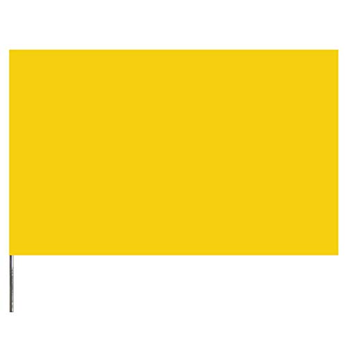 Presco Standard Marking Flags 21 Inch - 1000 Pack (2 Cases) - Bright Yellow Utility Flags for Landscaping, Surveying & Construction Site Marking