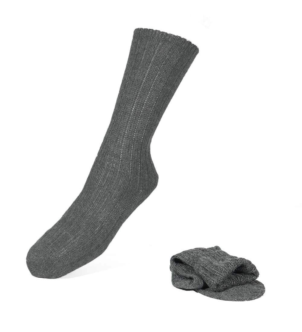 Unisex Alpaca Wool Knitted Socks - Thick, Soft & Warm Winter Socks for Men & Women (Small/Medium/Large, Solid Colors) - Handmade in Peru - Perfect for Hiking, Skiing & Cold Weather Comfort