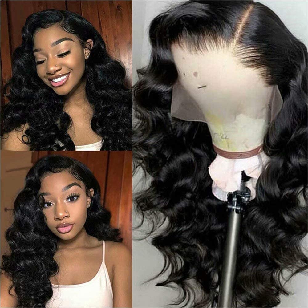 HD Transparent 13x6 Lace Front Wigs Human Hair 180% Density - Pre Plucked Bleached Knots Brazilian Remy Hair Glueless Full Lace Wig for Women | Natural Look for Daily Wear, Cosplay & Special Occasions
