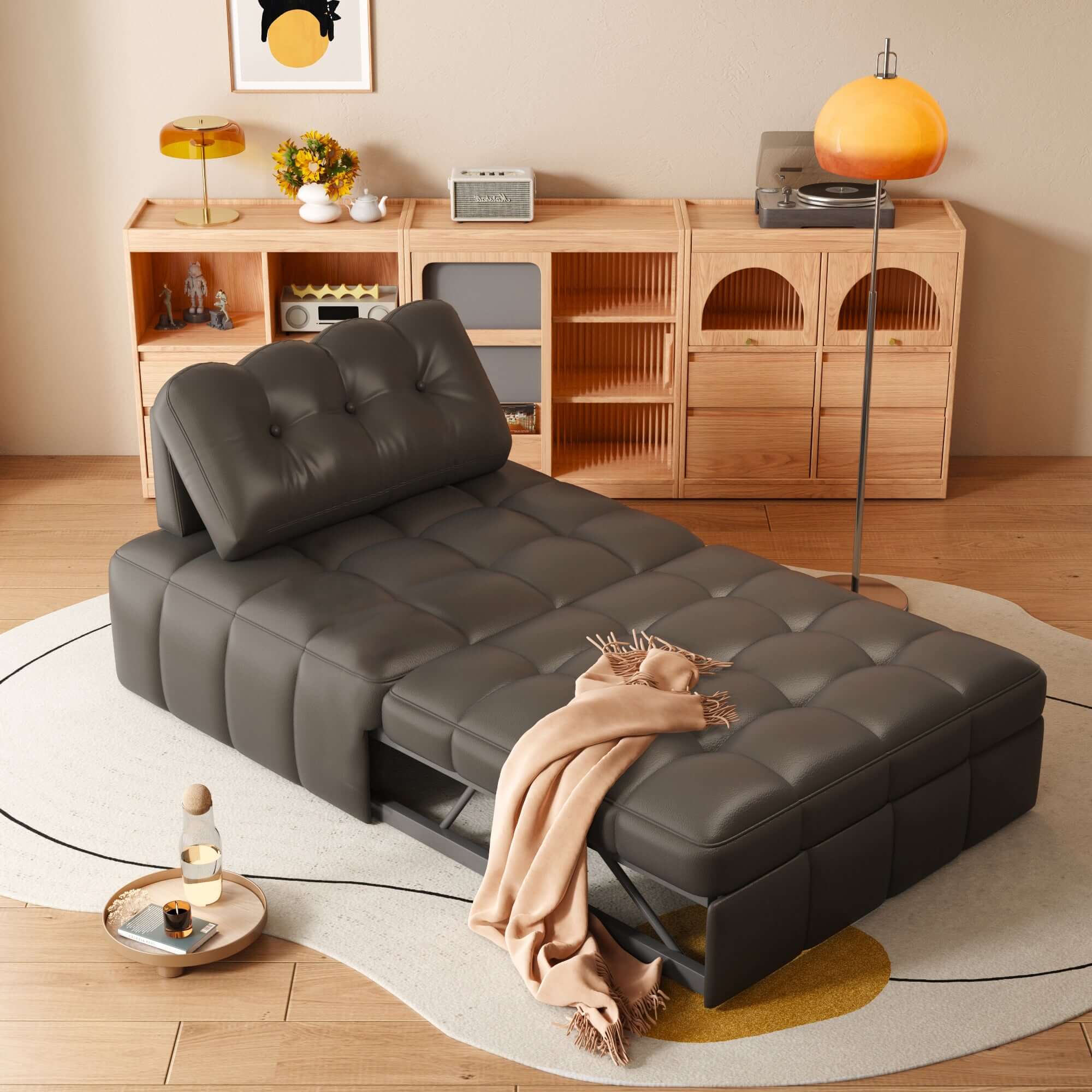 Modern Convertible Sofa Bed - Space Saving Sleeper Couch for Small Apartments & Guest Rooms | Perfect for Studio Living, Overnight Guests & Multi-Functional Spaces