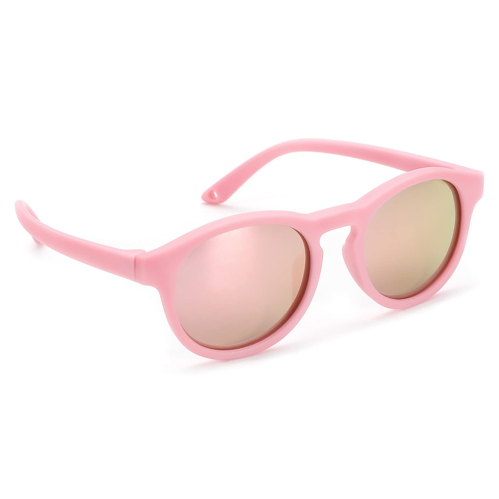 COASION Baby Sunglasses for 0-2 Years - UV400 Polarized & Flexible Round Infant Shades with Adjustable Strap - Perfect for Outdoor Play, Beach & Car Rides