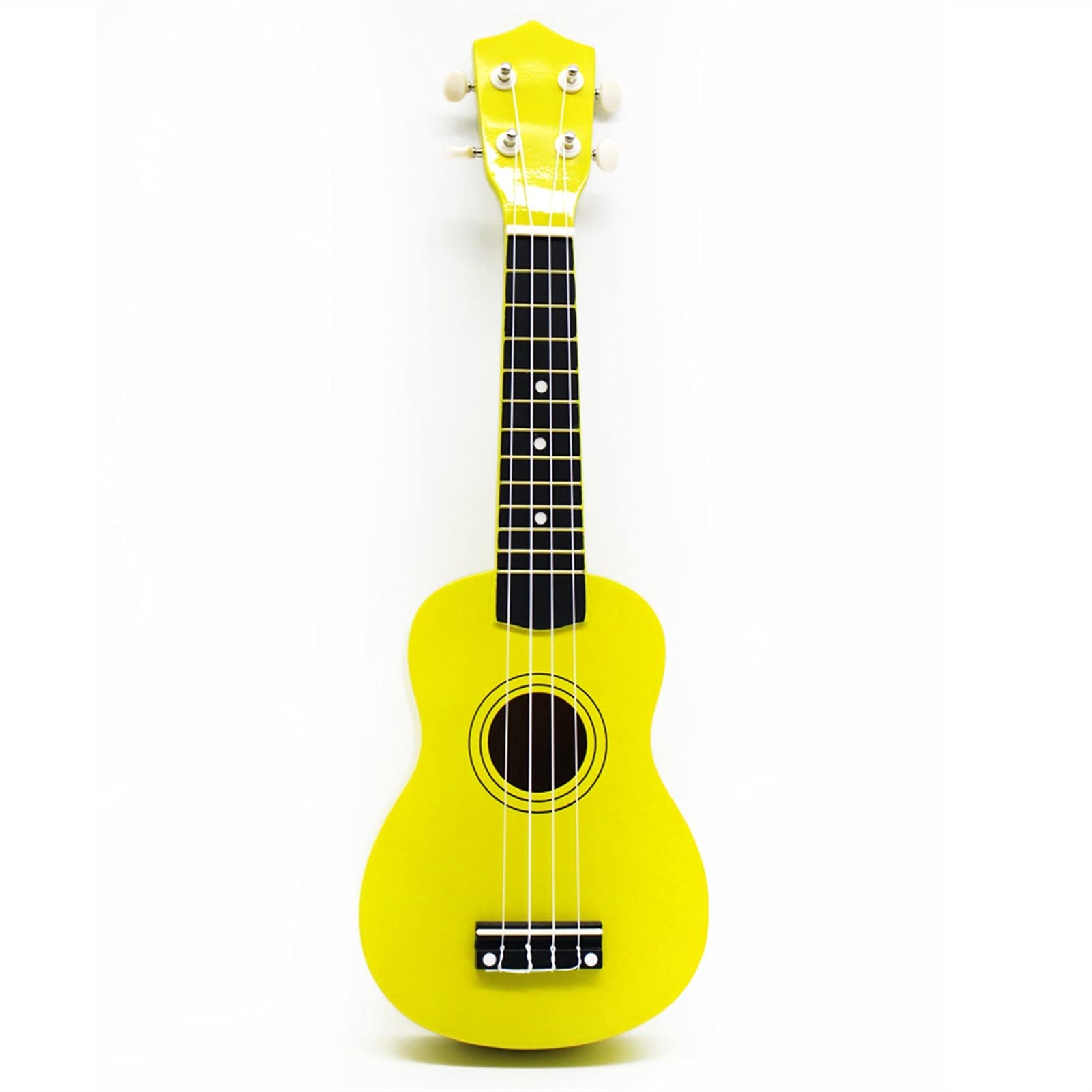 21 Inch Beginner Acoustic Ukulele - 4 String Basswood Mini Hawaii Guitar for Kids & Students (Yellow) | Perfect for Music Lessons, Gifts & Hawaiian-Themed Performances