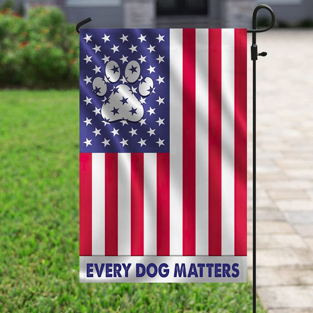 American Flag with Staffordshire Bull Terrier Design - Patriotic Dog Flag for Outdoor, Yard, and Home Decoration | Perfect for Backyard, Porch, and Patriotic Events