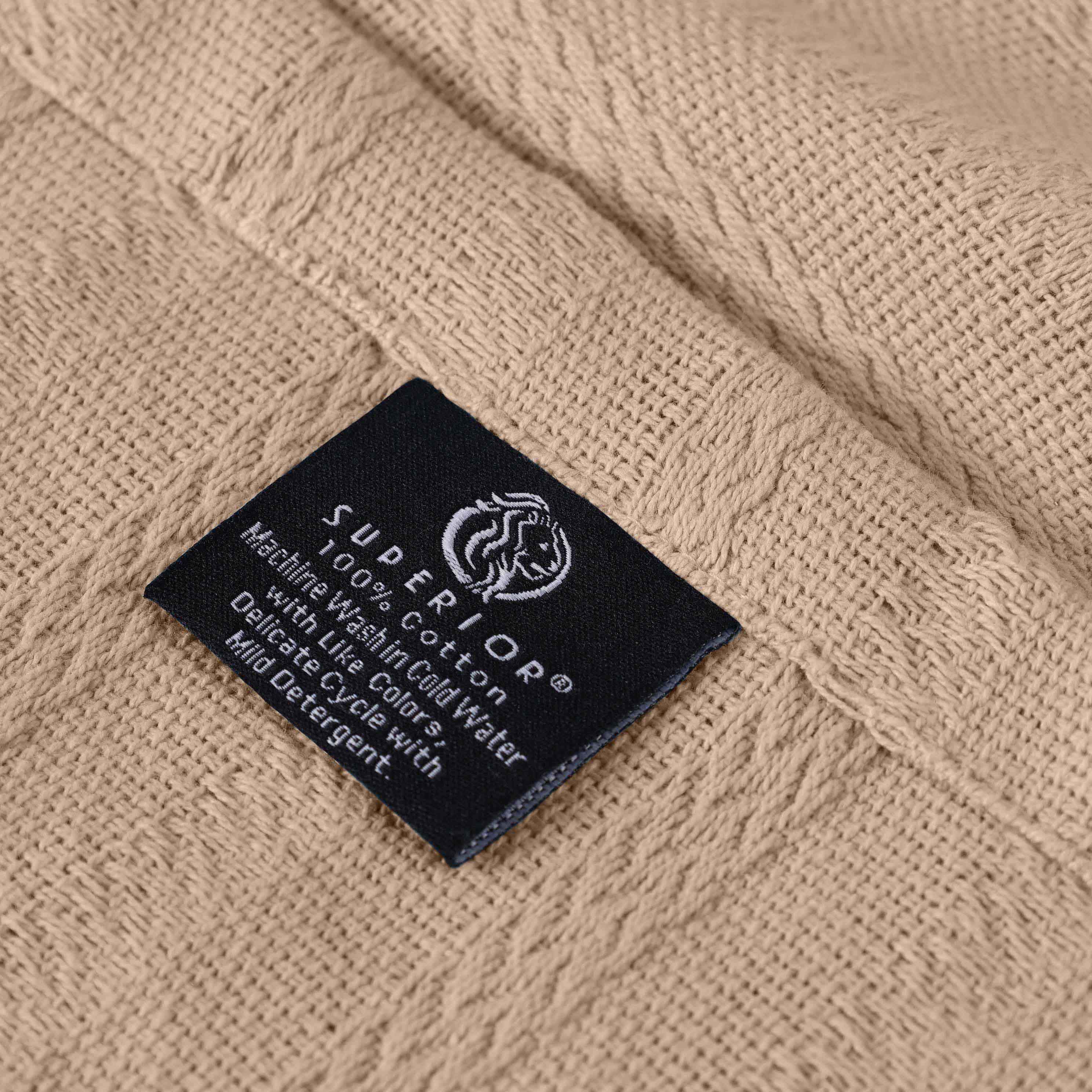 Soft Clara Cotton Textured Striped Lightweight Woven Blanket - Perfect for Sofa, Bed & Outdoor Picnics
