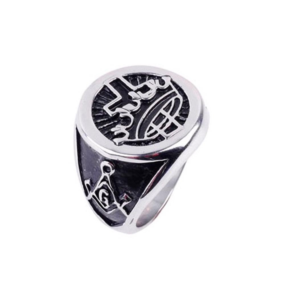 **Masonic Rings for Men - Knights Templar Cross Crown Stainless Steel Freemasonry Jewelry - Perfect for Lodge Members, Ceremonies & Gifts**