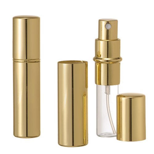 Premium Gold Metallic Essential Oil Spray Bottle - 12ml Aromatherapy Perfume Atomizer (Pack of 50) for Home Spa, Yoga, Office & Car Fragrance Dispenser