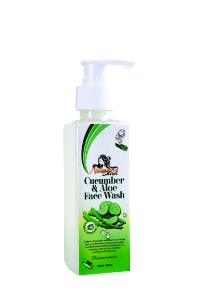 Nomees Dhruvi Cucumber & Aloe Vera Face Wash - 200ml | Gentle Cleansing for All Skin Types | Perfect for Daily Skincare Routine & Acne-Prone Skin