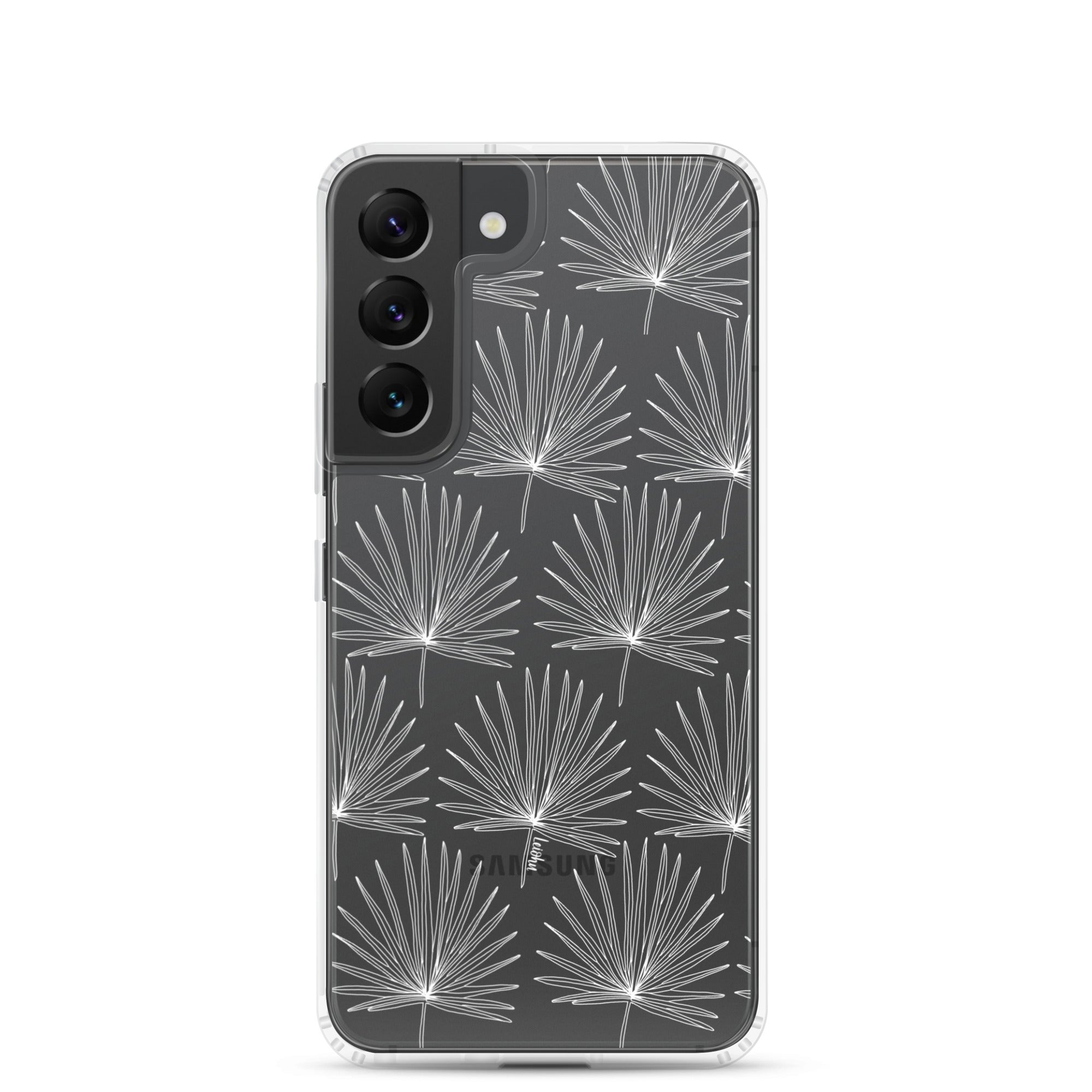 Fan Palm Clear Phone Case for Samsung Galaxy - Slim Protective Cover with Scratch Resistance for Everyday Use & Travel