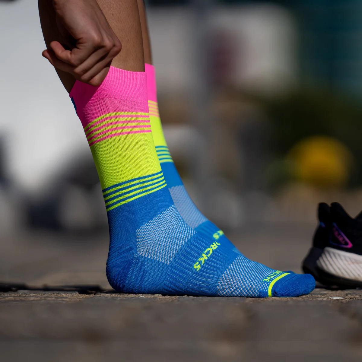 Breathable Pink Running Socks for Women & Men - Moisture-Wicking Athletic Socks for Jogging, Gym, Marathon & Outdoor Sports
