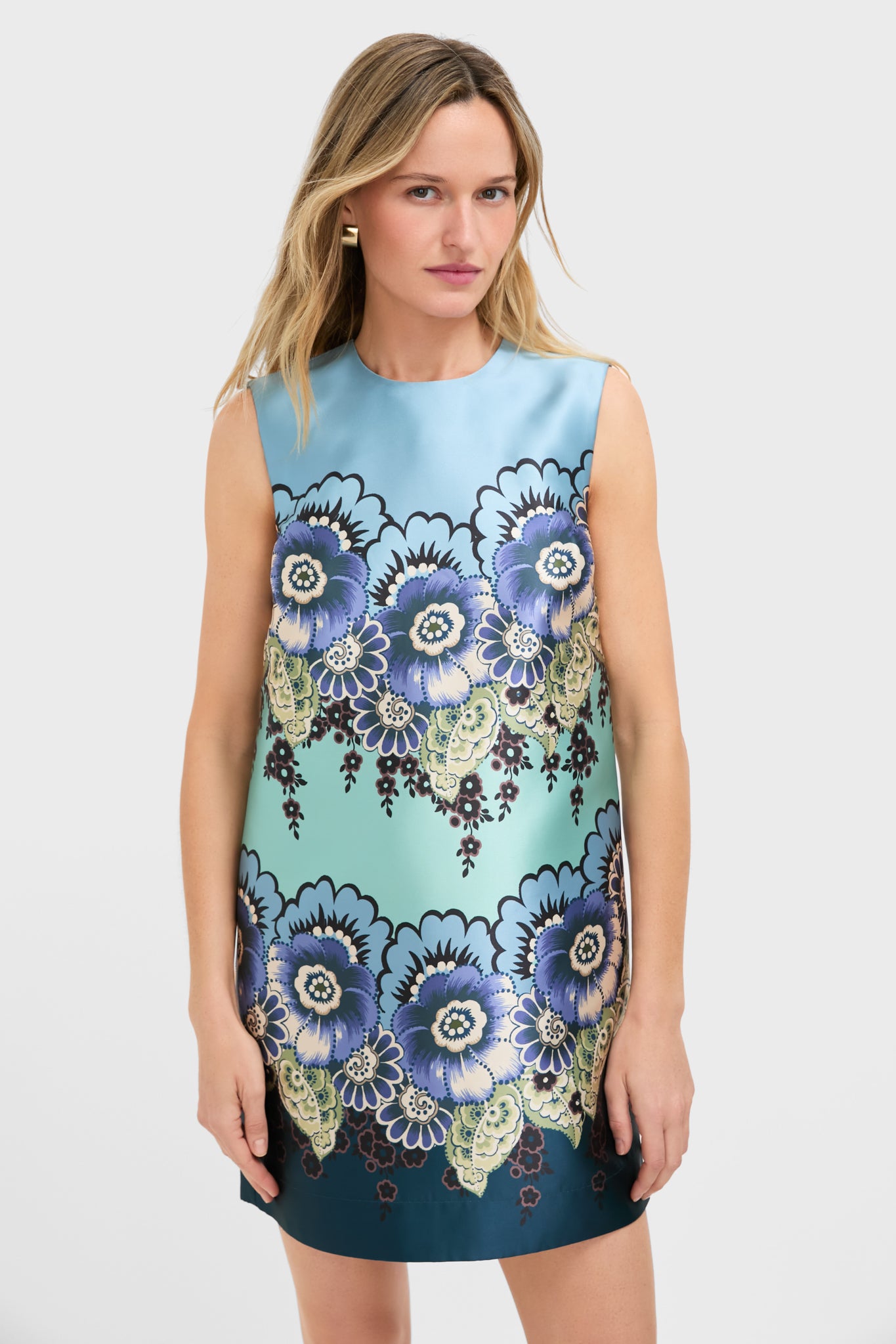 Blue Madalena Mini Dress for Women - Flirty Summer Party Outfit, Beach Vacation Dress, Casual Date Night Attire