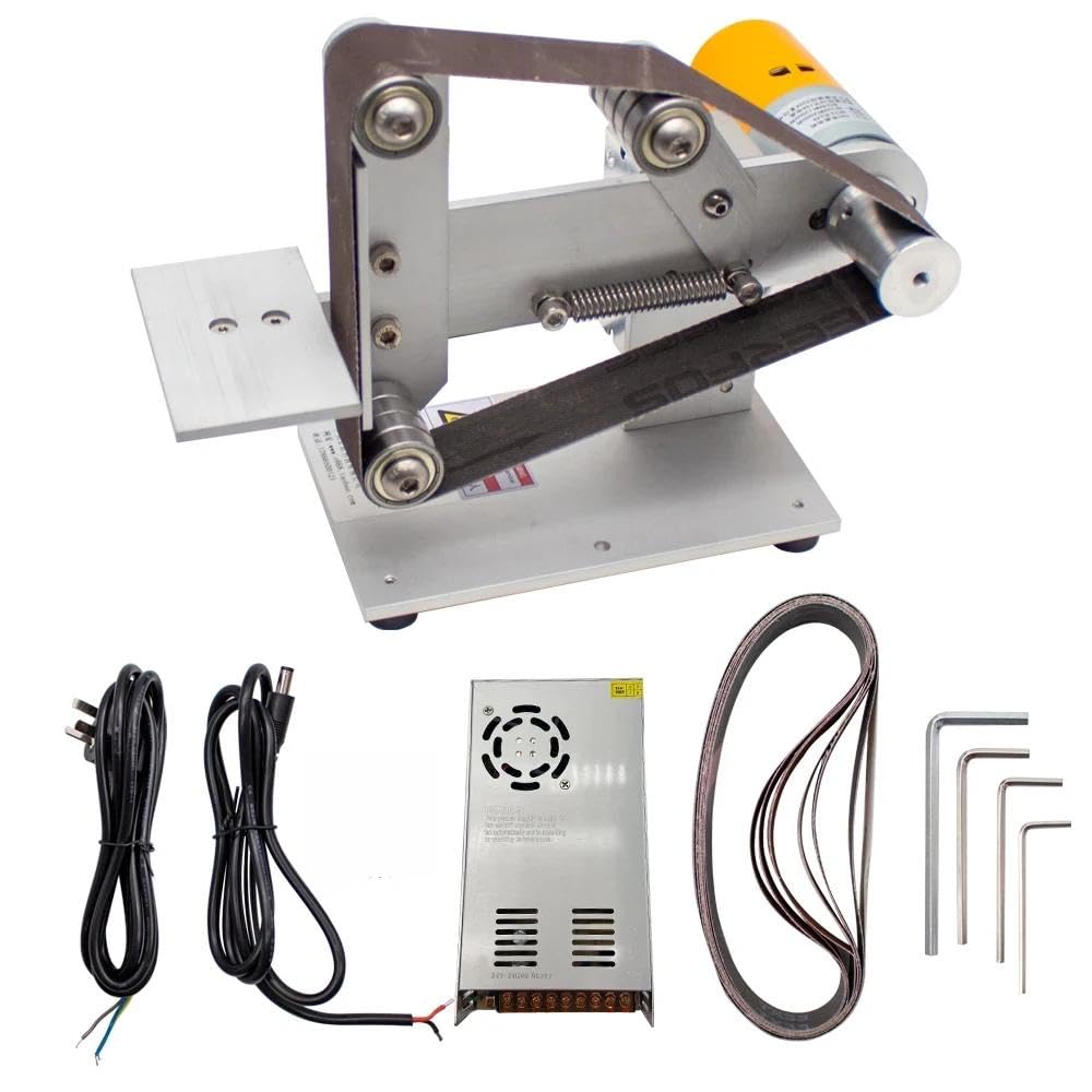 360W Mini Belt Sander - Electric Polishing & Grinding Machine with 30x533MM Belt, 4800RPM Knife Sharpener & DIY Bench Sander for Woodworking, Metalworking & Craft Projects