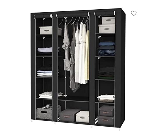 Modern Simple Fabric Folding Closet Wardrobe - Easy Assembly Storage Cabinet with Reinforcement | Space-Saving Closet Organizer for Bedroom, Dorm, Apartment | HWC (Color: 6)