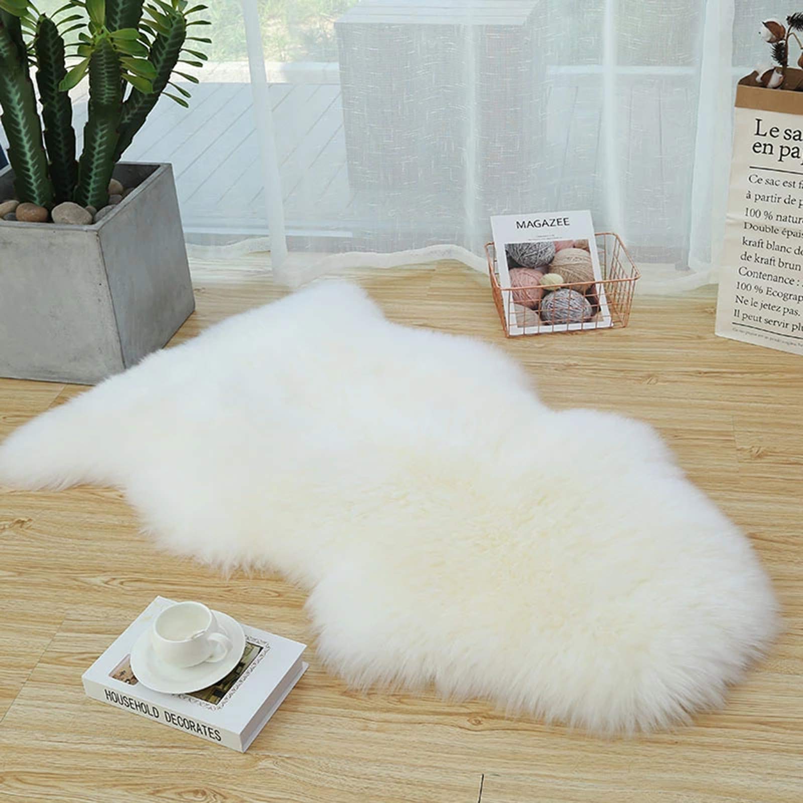Soft Shaggy Area Rug - Fluffy Non-Slip Plush Faux Fur Carpet for Living Room, Nursery & Bedside | 1.5'x3' Cozy Home Decor | Perfect for Floor Comfort, Kids Play Area & Bedroom Accent