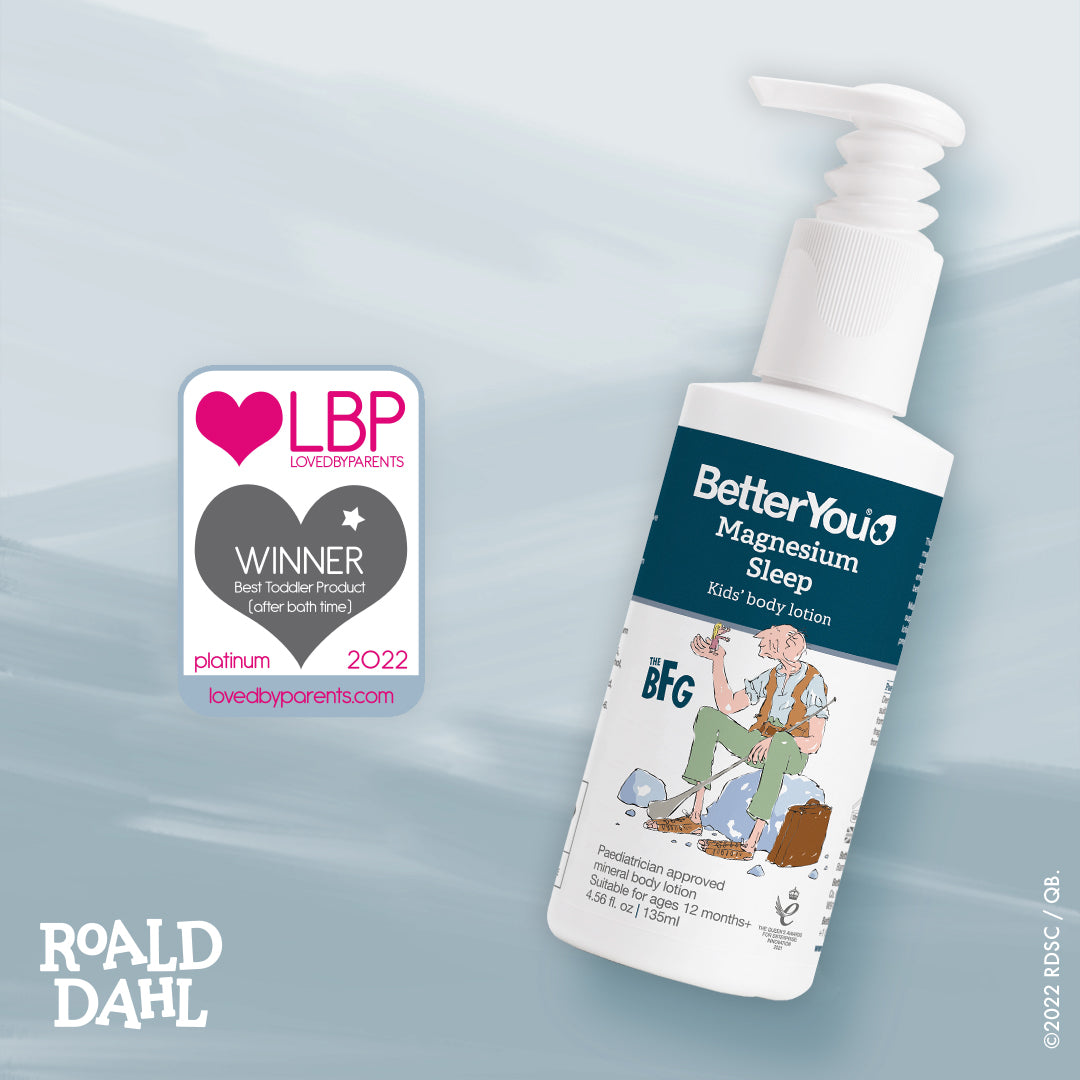 BetterYou Magnesium Sleep Mineral Lotion Junior 135ml - Natural Sleep Aid for Kids, Calming Bedtime Lotion with Magnesium for Relaxation & Better Sleep | Perfect for Nighttime Routine & Stress Relief