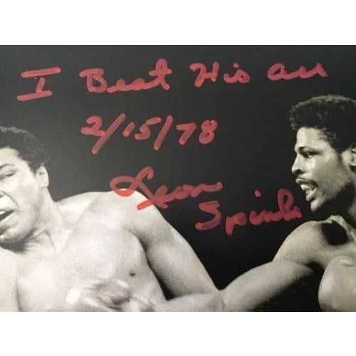 Leon Spinks Signed 8x10 Photo with COA - Authentic Boxing Memorabilia - Muhammad Ali vs Leon Spinks Fight Collectible - Perfect for Sports Fans and Boxing Memorabilia Collections